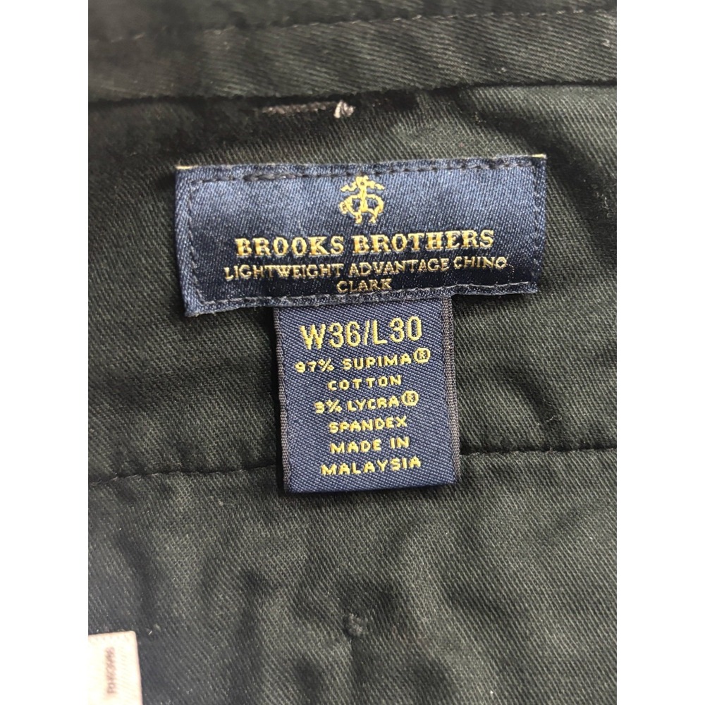 Brooks Brothers 36x30 Gray Glen Plaid Lightweight Advantage Chino Clark Pants - Picture 8 of 9